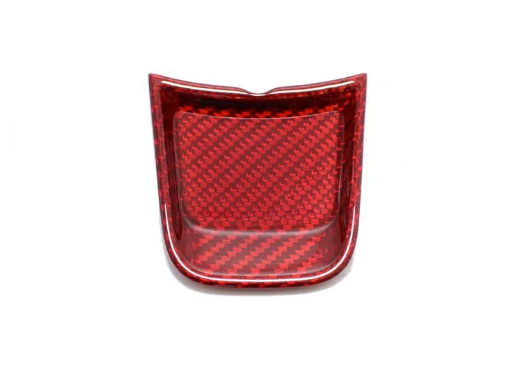 FIAT 500 ABARTH Steering Wheel Lower Center Trim Piece - Carbon Fiber - EU Model - Red